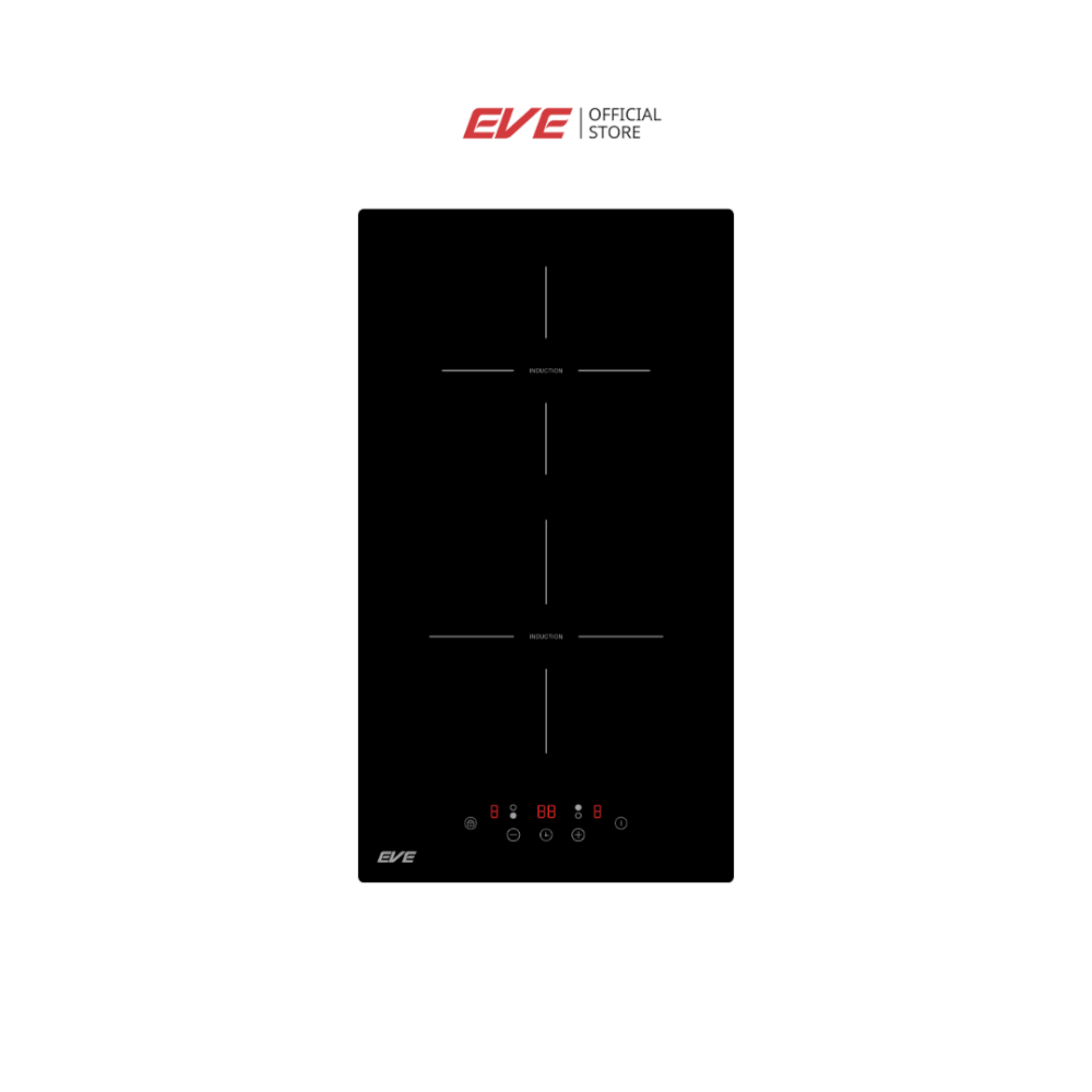 เตาฝังอินดักชั่น เตาแม่เหล็กไฟฟ้า 2 หัว EVE รุ่น HB30-2IND294/TC ขนาด 30 ซม. สีดำ